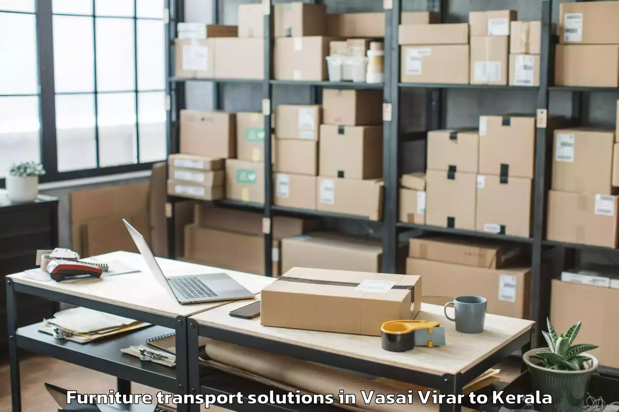 Trusted Vasai Virar to Shoranur Furniture Transport Solutions